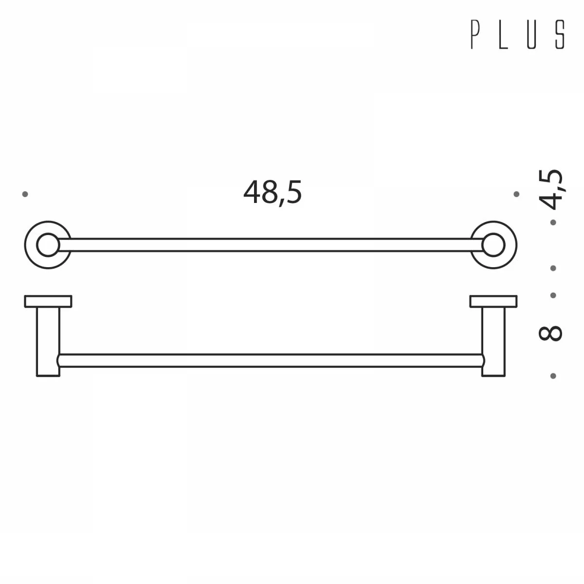 Porta salviette cm 48,5 in ottone cromato lucido collezione Plus di Colombo Design - immagine 5