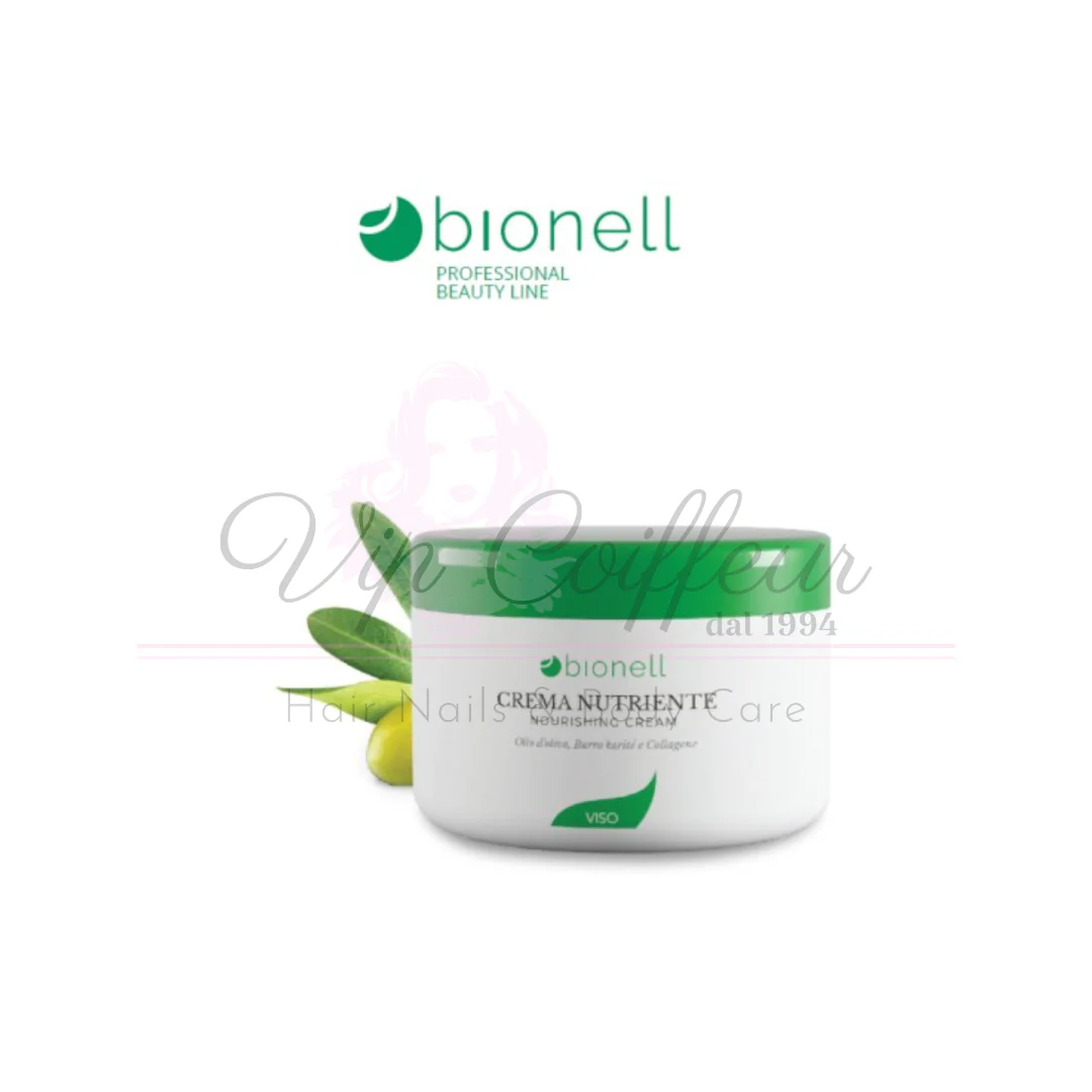 Crema Nutriente Viso Olio d'oliva Burro Karité e Collagene 500ml BIONELL - immagine 2