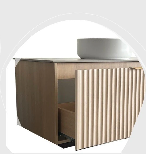 Mueble de baño 1 cajón con lavabo y espejo led Mavi 100 - immagine 5